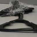 VECELO 25 Pack Plastic Hangers-Non Slip Clothes Hangers Set with Shoulder Grooves for Closet Space Saving-Heavy Duty Hanger for Suit Coat Pants Skirt Dresses