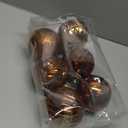 6 Pcs Extra Large Mercury Christmas Ball Ornaments 4" Bronze Christmas Hanging Ornaments Plastic Shatterproof Glitter Winter Vintage Mercury Balls Xmas Tree Decorations for Xmas