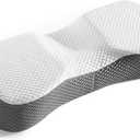 AM AEROMAX King Size Memory Foam Pillow - 6.5 Inch High Side Sleeper - Black and Gray Two-Tone Pillowcase - Memory Foam Pillow for Adults - Ideal for Side and Back Sleepers