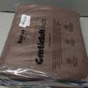 Bedsure 100% Washed Cotton Duvet Cover Queen Size - Brown Minimalist Bedding Set Linen Like - PureWoven Plain Simple & Soft Comforter Cover for All Seasons (Brown, Queen, 90"x90")