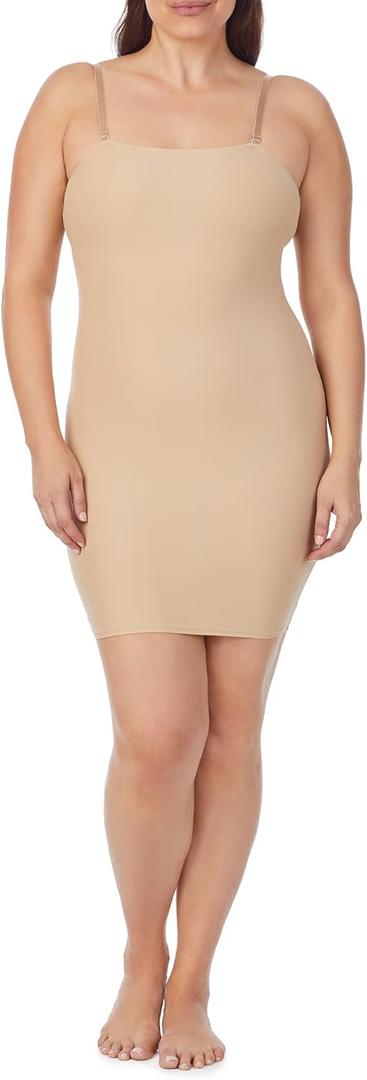 Jones New York Women's Smoothing Full Slip with Removable Convertible Straps (Medium, Nude)