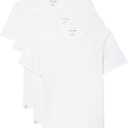 Lacoste Men's 100% Cotton Slim Fit Crew Neck Undershirt, 3-Pack (X-Large, White)