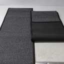 Kitchen Rug, Rubber Non Slip Kitchen Rugs Washable, Absorbent Runner Mat for Floor, Machine Washable Standing Mats for in Front of Sink, Door, Laundry, Entryway, Entrance (Black, 47"  17.3") (1'5" x 3'11" (Rectangular))