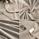 Fleece Throw Blanket Bulk Fleece Blankets Solid Lightweight Warm Soft Cozy Pet-Friendly for Home Bed Sofa Couch Dorm Office Wedding Gifts Travel Airplane for Seasons (Beige, Pack of 6-50x60 Inches)
