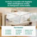241969607 refrigerator Meat Drawer Compatible with frigidaire crosley etc refrigerators (Some models), Replaceable Models 241969601 241969602 241969603 241969606 4582798 OEM25113142 PS12364153 etc