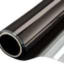 Reflective Window Film Mirror One Way Daytime Privacy Anti UV Static Cling Window Film Removable Decorative Screen Stickers Black & Silver 6 Mil 23.6 Inch x 6.5 Feet (23.6 Inch x 6.5 Feet, Black Silver)