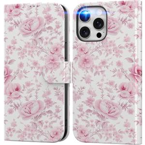 DEENAKIN FUNMIKO for iPhone 13 Pro Wallet Case with Cash Clip + Card Holder | RFID-Blocking, Military-Grade Drop Protection & UV-Printed Artwork, Magnetic Closure with Leather Kickstand
