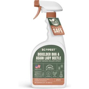 Boxelder Bug & Asian Lady Beetle Spray  Natural, Plant-Based Indoor & Outdoor Killer | Non-Staining, Safe for Doors, Windows, Siding & Baseboards | Child & Pet Safe, Low Odor, Eco-Friendly (22 oz) (22 Fl Oz (Pack of 1))