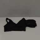 Women's Comfort Workout Sports Bra Low-Impact Activity Sleep Bras (Large, 2 Pack Black)