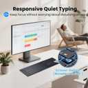 Wireless Keyboard-2.4G Ultra Slim Quiet Full Size USB PC Computer Keyboard,19 Multimedia Keys, Number Pad, Plug& Play, Lag-Free Ergo, Long Battery Life for Desktop, Laptop, Smart TV, MAC, Windows, QWERTY, Spacegray