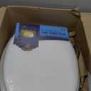 Soft Elongated Vinyl Toilet Seat, White - 19 Inch Soft Vinyl Cover with Comfort Foam Cushioning - Fits All Elongated Size Fixtures - Easy to Install Fantasia by Achim Home Decor