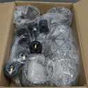 WILON Track Lighting Kit 6 Way Ceiling Spotlight-Industrial Flush Mount Ceiling Light Black Kitchen Ceiling Light Fixtures Kitchen Track Lighting Flexibly Rotatable Light Head E26 Base