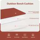 Favoyard Outdoor Bench Cushion 48 x 18 Inch Waterproof Patio Furniture Cushions 3-Year Color Fastness Garden Sofa Settee Couch Swing Pads with Handle and Attach Ties, Spice