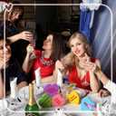 Thyle Galentine's Day Conversation Hearts Decorations for Home Table 6 Pcs Wooden Candy Heart Shaped Signs Decor for Office Tiered Tray Mantel Shelf Valentines Galentine Gifts