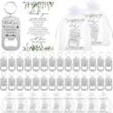 FoldTier 100sets Wedding Favors for Guests Include Key Bottle Opener Beer Bottle Opener Keychain Thank You Cards and Organza Bags Bridal Shower Wedding Party Souvenirs Gifts (Thank You)