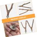 balacoo 8 Sets Stainless Steel Bird Cage Perch Screws and Nuts Kit Lightweight Bird Perch Fixing Accessories Easy Installation for Parrots and Small Pets