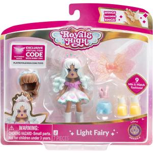 Royale High 3 Light Fairy Fashion Doll - 1 Figure with 9 Fashion Accessories - Virtual Item Code Included - Series 2 - Ages 5+