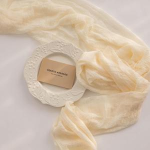 Cheesecloth Table Runner Ivory Cream White Gauze Rustic Cheese Cloth Spring Table Runner 120 Inch 10 FT for Wedding Baby Bridal Shower Party Long Sheer Boho Home Decorations