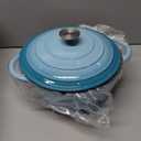 Enameled Cast Iron Dutch Oven, 5 QT Bread Baking Pot with Self Basting Lid, Non-stick Enamel Coated Cookware Pot, Great Christmas Gifts for Family, Teal