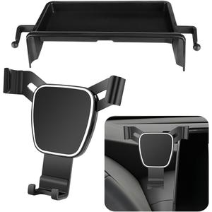 Car Phone Holder Center Console Organizer Tray for Toyota Grand Highlander 2024 2025 2026 [ 12.3 inch Touch Screen] Auto Interior Accessories Best Cell Phones Mount Mobile Dashboard CellPhone Stand