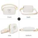Birthday Gifts Christmas Personalized Gift for 4 5 6 7 8 9 10 11 12 13 14 Year old Girls Teen Sister Kid Initial Letter Fanny Pack Trendy Stuff Crossbody Bag White Letter V