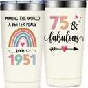 75th Birthday Gifts for Women - 1951 75th Birthday Decorations for Woman - Turning 75 Year Old Gifts for Women - 75 Fabulous Tumbler 20 oz