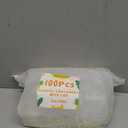 100 Pack Square Sauce Cup with Hinged Lids, 2 oz Plastic Souffle Cups, Disposable Clear Leak Proof Portion Cups for Various Sauces Food Samples Condiment Storage Crafts (2oz)