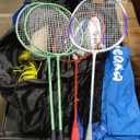20ft Volleyball & Badminton Combo Net Set Outdoor for Backyard Beach with Adjustable Poles, Durable Anti-Sag Net, PU Volleyball, 2 Aluminum Rackets, Carry Bag for Easy Portable