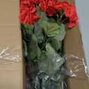 Artificial Geraniums Fake Flowers for Outdoors Decoration, 6 Bundles Silk Geraniums Red Flower UV Resistant Look Real Faux Plants for Front Door Garden Porch Planter Patio Balcony Yard Indoor Home