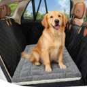 Zanch Thick Supportive Dog Car Bed for Car Backseat, Soft Non-Slip Travel Car Blanket Seat Cover with Joint Protection, Fits SUVs, Trucks & Backseat Extenders [Grey, 52.36"24.8"]