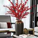 Artificial Red Berries Christmas Berries Stems for Winter Home Decor Christmas Decorations