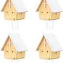 GAW Nature Wood Church Style Carpenter Bee Traps for Outdoors, 4 Pack Best Wooden Bee Trap for Outside (4 PCS)