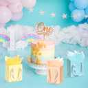 Tenare 12 Pcs Small Gift Bags Mini Paper Bags Bulk Tiny with Handle Tissue for Jewelry Gift Wrapping Happy Mother's Father's Day Birthday Graduation Party Supply(4 * 2.75 * 4.5inch,Pastel)