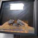 R.W.FLAME 43” Corner Electric Fireplace Mantel Wooden Surround Firebox, TV Stand with Freestanding Electric Fireplace, Remote Control, Adjustable Led Flame, 750W/1500W Black