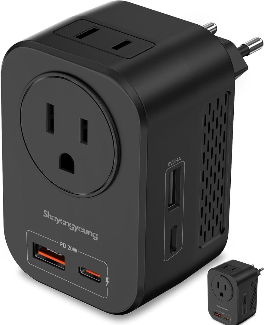 Worldwide Power Converters Plug Combo for Spain Italy