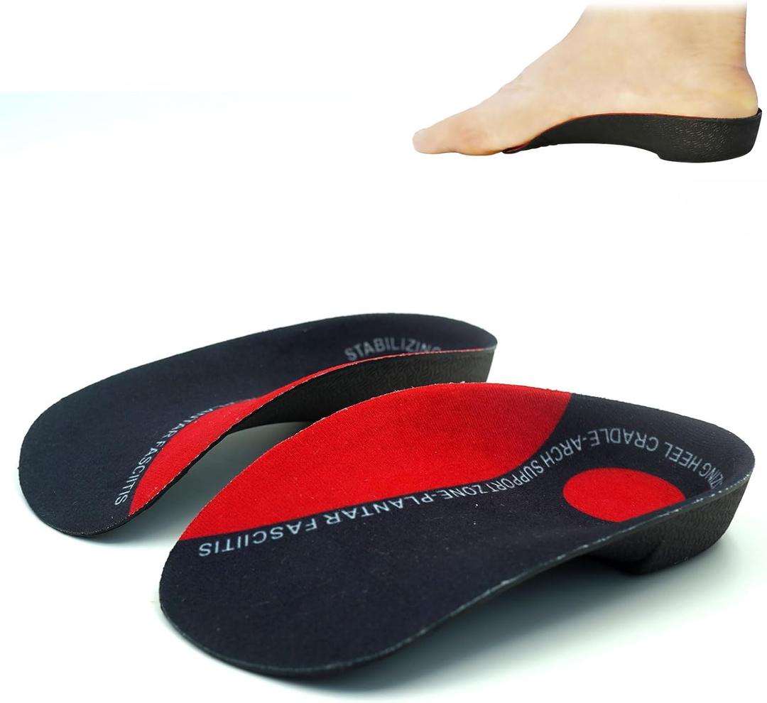Arch Support Inserts, 3/4 Orthotics Shoe InsolesOrthotic Inserts for Women Men, High Arch Supports Foot Insoles for Over-Pronation, Relief for Heel Pain, Heel Spurs, Plantar Fasciitis, Flat Feet