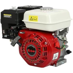 6.5HP 4-Stroke Air Cooled Gas Engine,200cc Horizontal Shaft Gas Engine Pull Start Gasoline Engine Motor OHV Replaces for GX160 Go Kart Compressor Log Splitter Lawn Mower Mini Bike