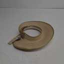  Sun Hats for Women Wide Brim Beach Hat Straw Visor Ponytail Summer UV Packable Foldable Beach Vacation Essentials, Khaki Beige Stripe