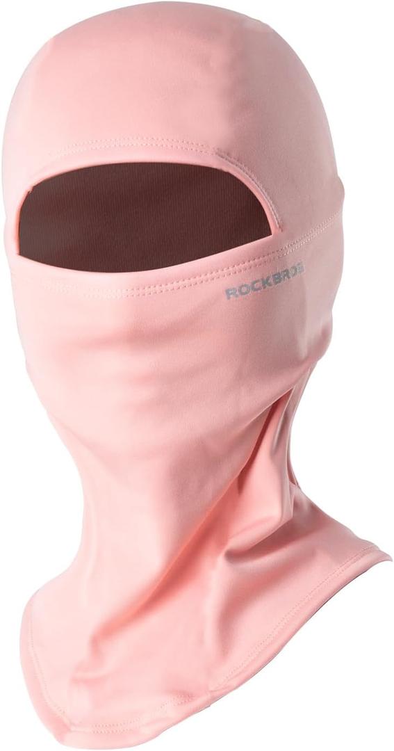 ROCKBROS Balaclava Ski Mask for Men Cold Weather Scarf Windproof Thermal Winter Neck Warmer Hood for Cycling Hiking (One Size, Pink)