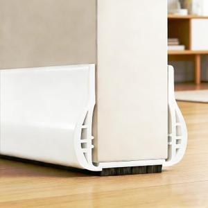 36 Door Draft Stopper White, Sweep Weather Stripping, PVC Door Seal for Protection from Sound, Cold, Moisture and Insects