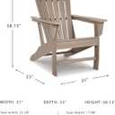 Signature Design by Ashley Sundown Treasure Outdoor Patio HDPE Adirondack Chair, Light Brown