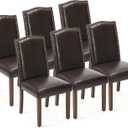 DUMOS Dining Chairs Set of 6, PU Leather Kitchen Chairs for Living Room, 6pc
