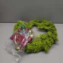 17.72 Inch Lime Green Christmas Wreaths for Front Door Artificial Wreath with Christmas Ball Bow Green Xmas Decorations for Outdoor Indoor Party Wall Table Home Decor