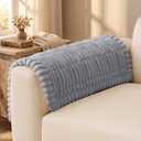 decorUhome Fuzzy Pet Couch Cover for Dogs, Non-Slip Sofa Covers for Sofa Couch Arm, Soft Thick Furniture Couch Protector, Washable Sofa Slipcovers, Grey, 27.6" x 27.6"