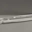 UNISHADES no Drill Cordless Roman Shades for Windows, 36" W 64" H - 100% Blackout - Linen - Mist White