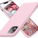 Cordking Designed for iPhone 12 Case, Designed for iPhone 12 Pro Case, Silicone Shockproof Phone Case with [Soft Anti-Scratch Microfiber Lining] 6.1 inch, Chalk Pink