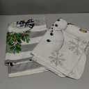 Moukeren 6 Pcs Christmas Chair Cover Set Stretch Dining Chair Back Covers Vintage Christmas Santa Claus Elk Slipcovers Farmhouse Removable Elastic Seat Protector for Xmas Party Kitchen Home Decor