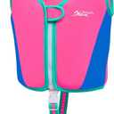 OMYAFL Toddler Swim Vest Kids Floaties Boys Girls Swim Float Jacket Buoyancy Swimwear (Pink/ Blue, Large(4-6yrs/ 45-60lbs))