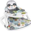 Fisher-Price Portable Baby Chair Sit-Me-Up Floor Seat with Snack Tray, Developmental Toys & Washable Seat Pad, Cute Sloth