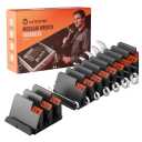 4 x 32 PCS Magnetic Wrench Organizer for Tool Drawer Storage, Black